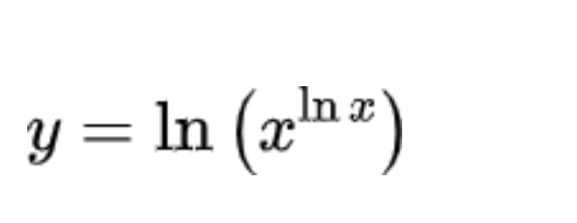 y = ln (x'm²)
