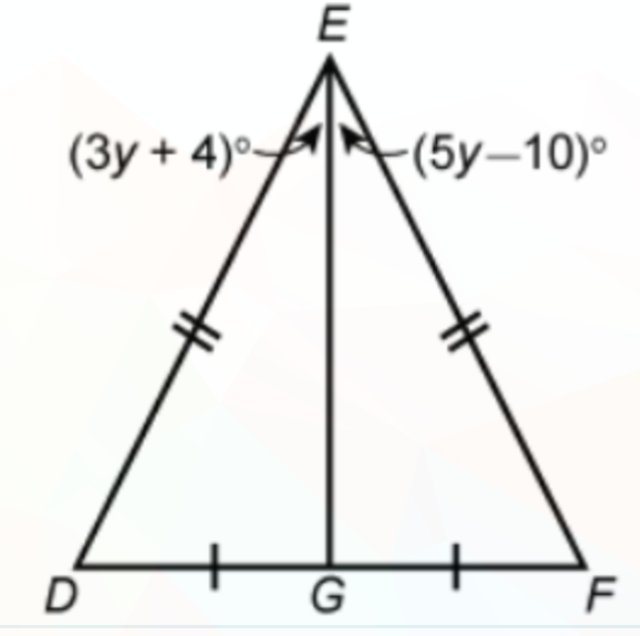 E
(3y + 4)°.
A(5y–10)°
D
G
F
