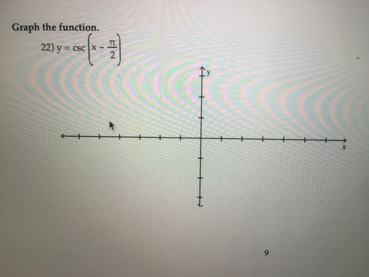 Graph the function.
TC
22) y =
CSC X
Coca
+
+
6.
