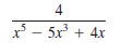 4
x - 5x³ + 4x
4х
