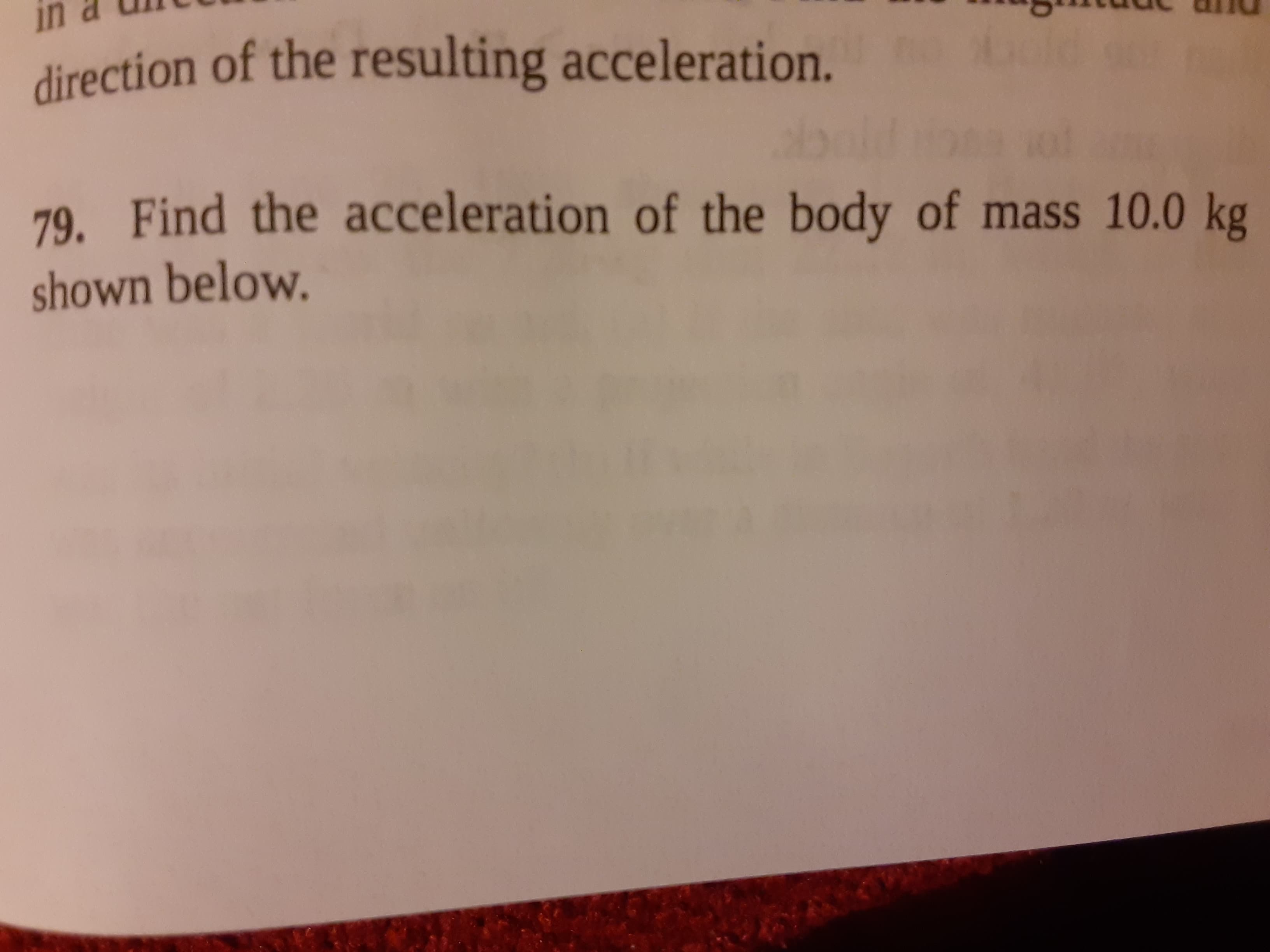 . Find the acceleration of the body of mass 10.0 kg
own below.
