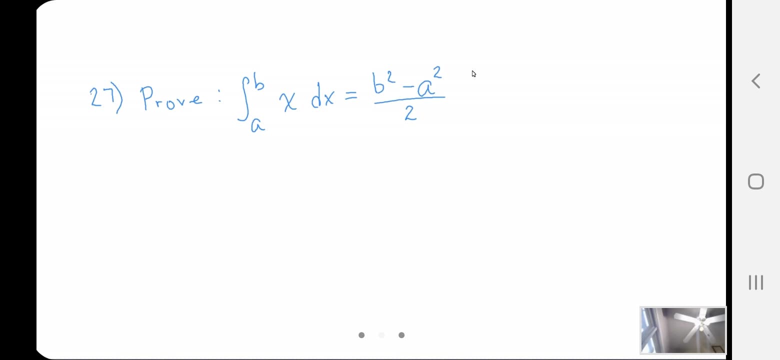 27) Prove
x dx = b?-a?
II
