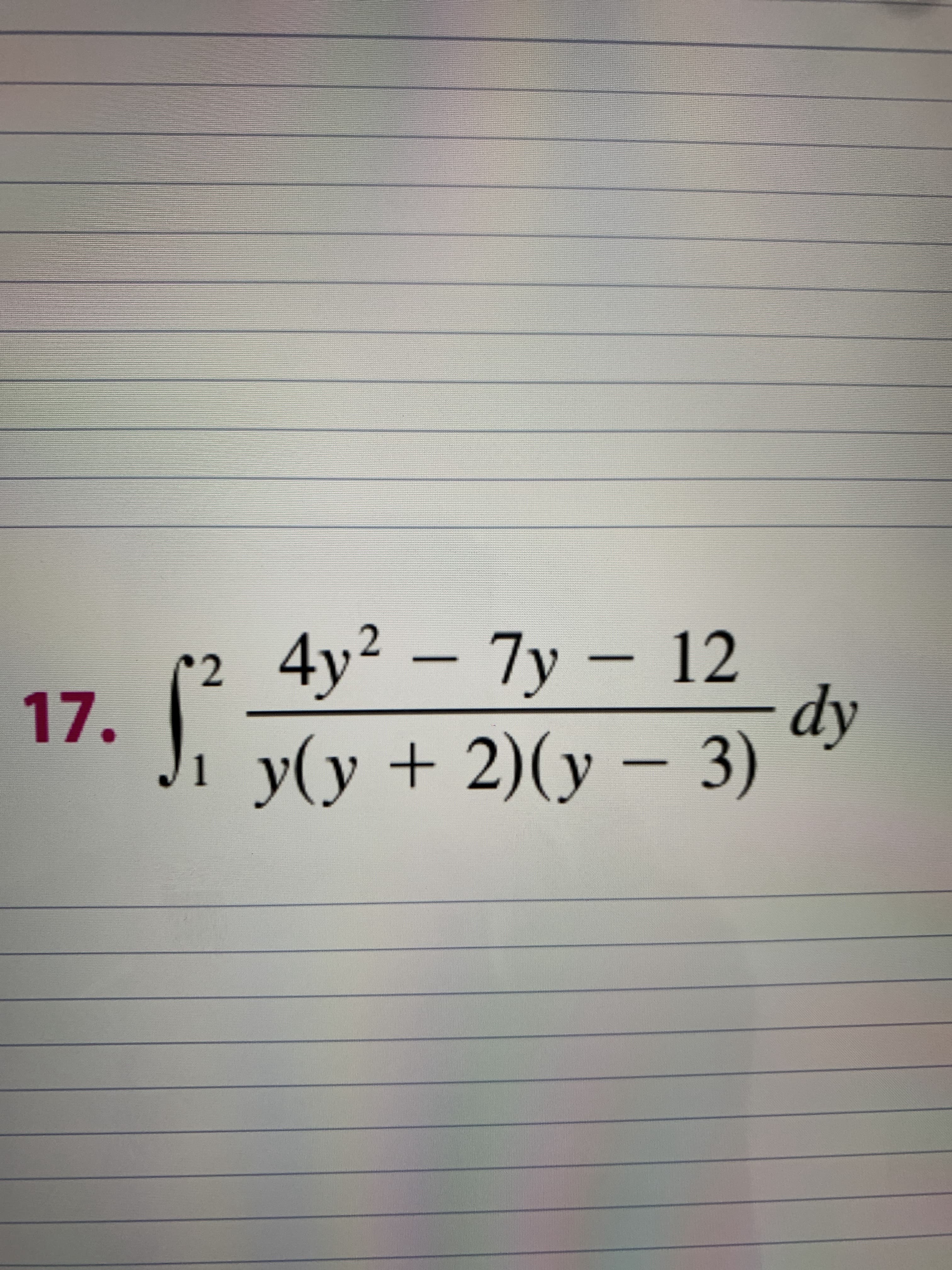 4y2 – 7y – 12
dy
17. \ y + 2)(y – 3)

