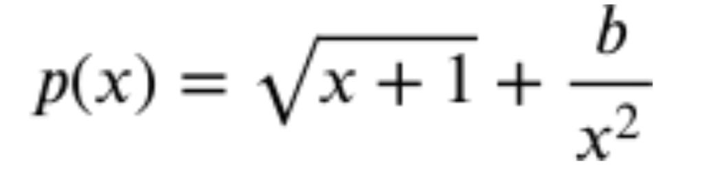 p(x) = Vx +1+
x²
