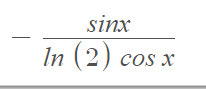sinx
In (2) cos x
