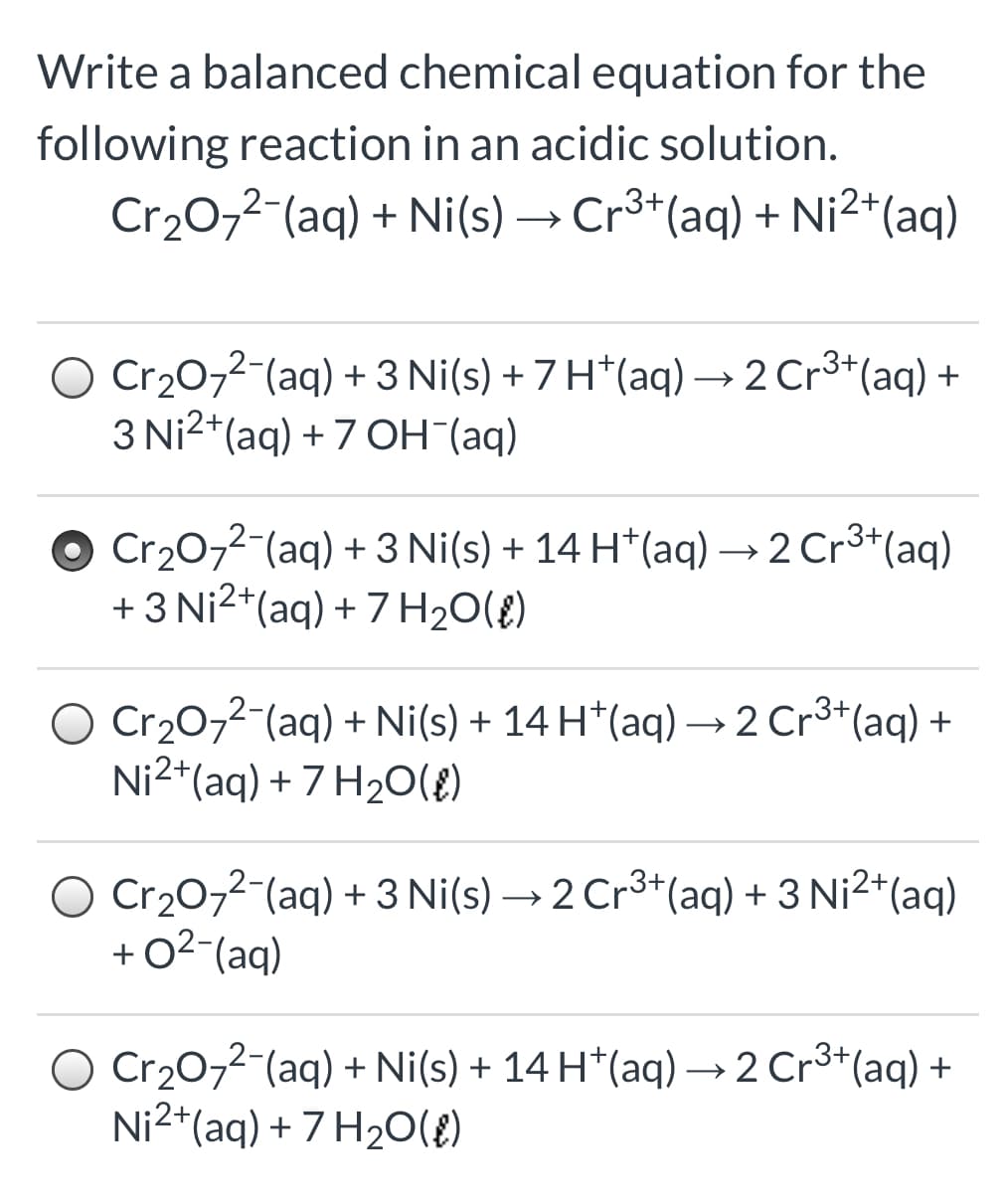 acidic solution.
SO
n.
