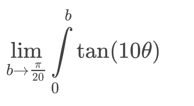 |
tan(106)
lim
b-
20
