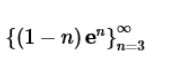 {(1 – n) e"}, 3
'n=3
