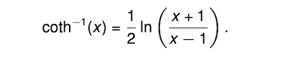 coth ¹(x)
¹(x + 1).
-
1
In
2