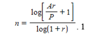 n =
Ar
108씀 +11
log
P
log(1+r) .1