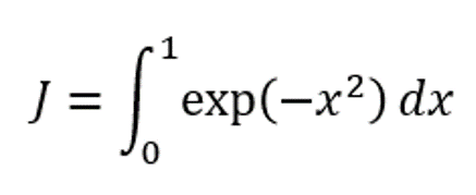 1
1 = 5° 0²
J
exp(-x²) dx
