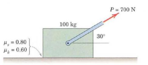 P = 700 N
100 kg
30°
H = 0.80
H = 0.60
%3D

