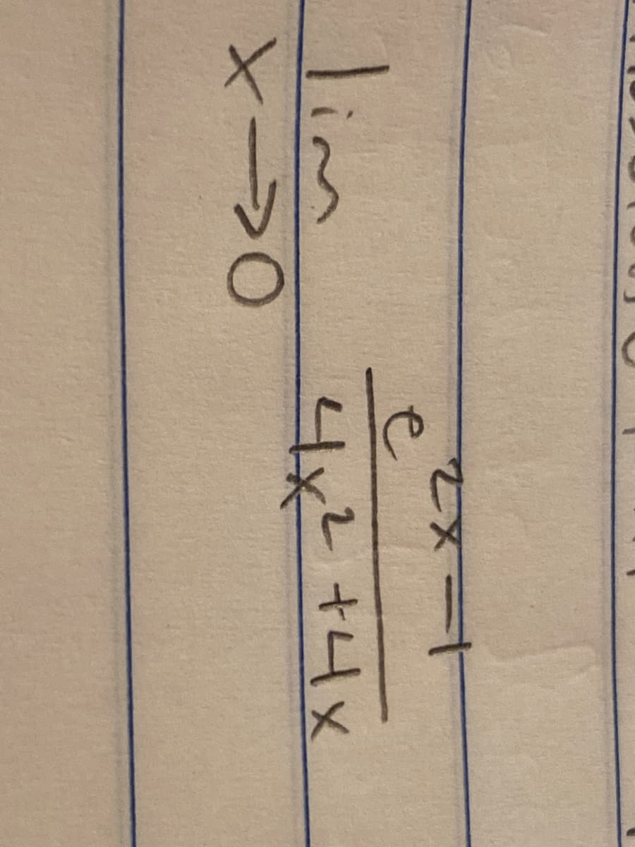 ひx-
e
lim
4x²
+4x
