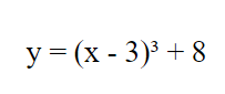 y = (x - 3 )3 + 8
+8
