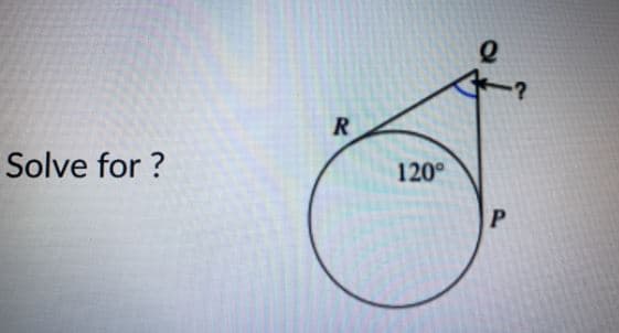 Solve for ?
120°
