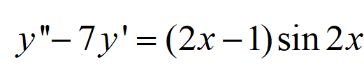 У"-7у'%3D (2х-1)sin 2.x
