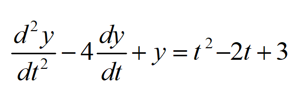dy
4-
+y=r²-2t+3
dt?
.2
dt
