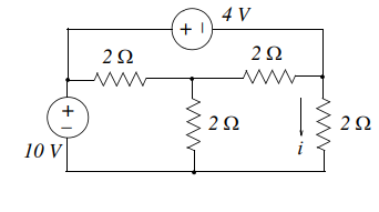 4 V
(+)
2Ω
2Ω
2Ω
2Ω
10 V
