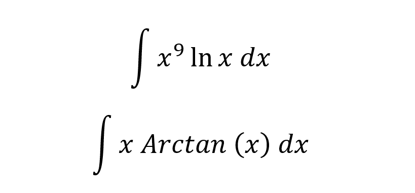 х° In x dx
Х Arctan (x) dx

