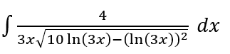 4
dx
Зx/10 In(3x)-(In(3x))?
