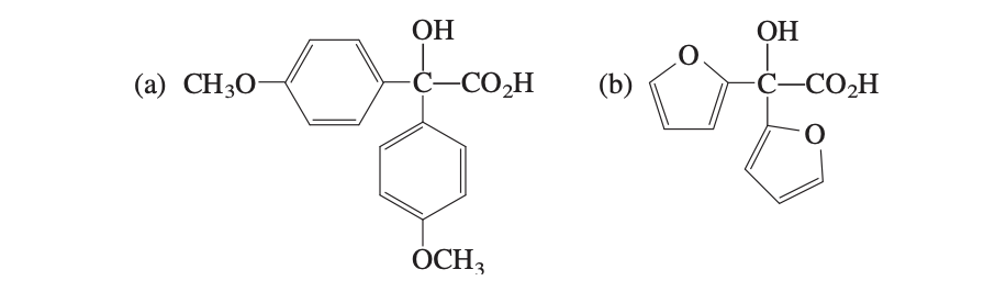 ОН
ОН
(а) CH,0-
C-CO,H
(b)
Ċ–CO2H
ÓCH3
