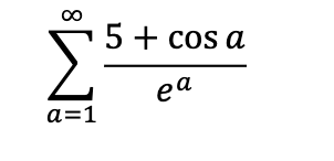 Σ
5 + cos a
ea
а31
