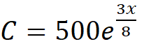 C = 500е в
3x
8