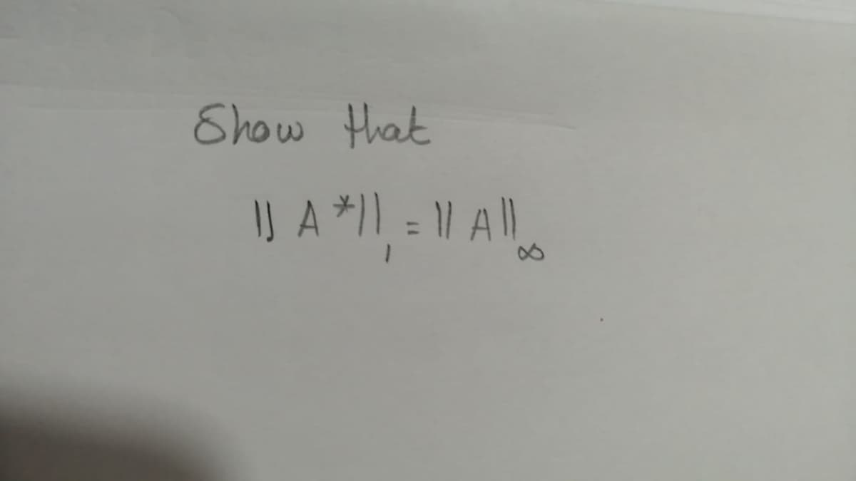 Show that
I} A *1 = 11 |l
