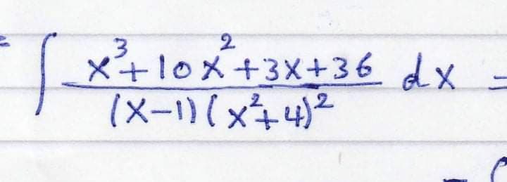 2.
×+1oメ+3X+36 dx
(メー1)(x44?
