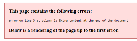 This page contains the following errors:
error on line 3 at column 1: Extra content at the end of the document
Below is a rendering of the page up to the first error.
