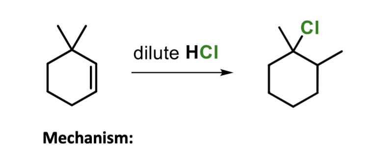 x
dilute HCI
Mechanism:
CI
b
