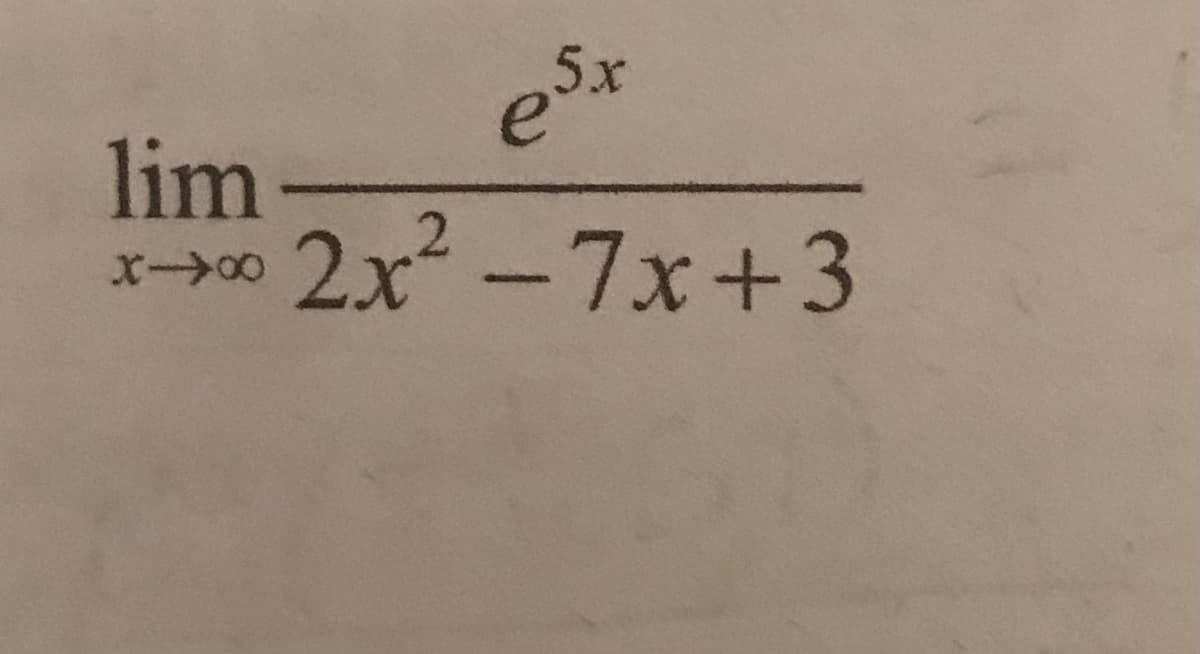 esr
lim
2x² -7x+3
