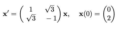 V3
х,
V3
()
1
x'
x(0) =
