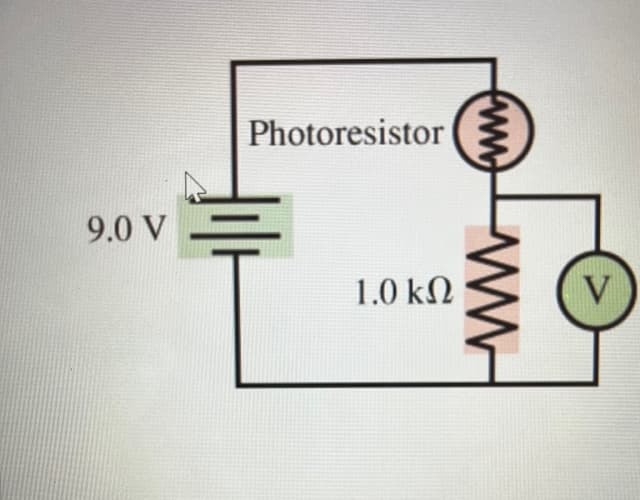 9.0 V
Photoresistor
1.0 ΚΩ
(ww)
ww