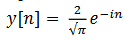 2
y[n] =e-in
π