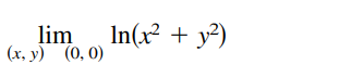 lim
(х, у) (0, 0)
In(x + y?)
