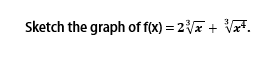 Sketch the graph of f(x) = 2 + Vat.
