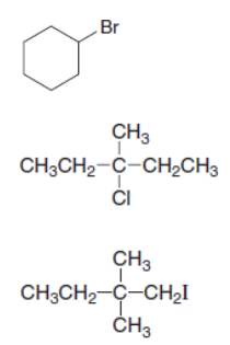 Br
CH3
CH3CH2-C-CH2CH3
ČI
CH3
CH3CH2-C-CH2I
ČH3
