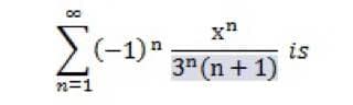 (-1)a
is
3" (n + 1)
n=1
