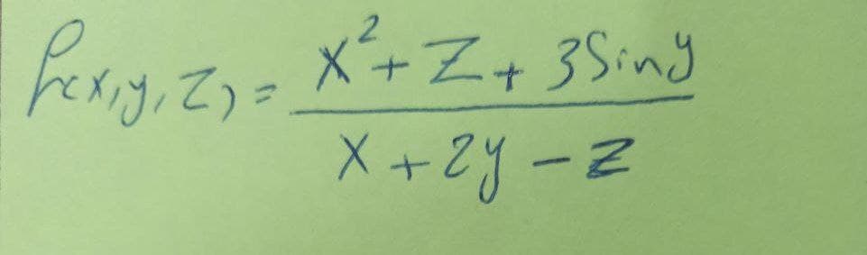Ragで
krt,て)=
X+Z+ 3Siny
%3D
X +2y-2
