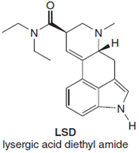 'N'
н
н
LSD
lysergic acid diethyl amide
