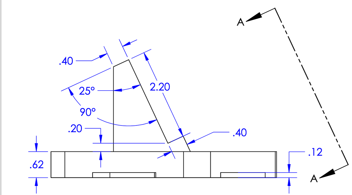 .62
.40
25°
90°
.20
2.20
A
.40
1
1
.12
A