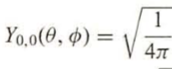 Yo,o(0,0) =
= √
1
4π