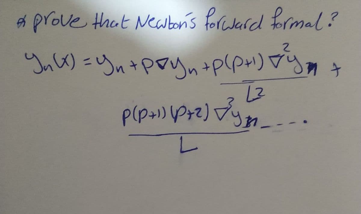 oi prove that Newbon's foreward formal ?
Suk) =yntpoun+p(pu) マら う
p(p) Prz) Vym.
