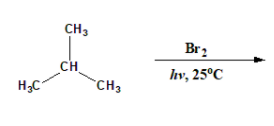 CH3
Br2
CH
hv, 25ºC
H2C
`CH3
