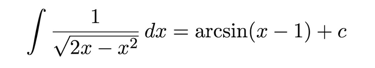 1
dx
arcsin(x - 1) + с
V2.x –
x2
