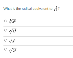 What is the radical equivalent to
