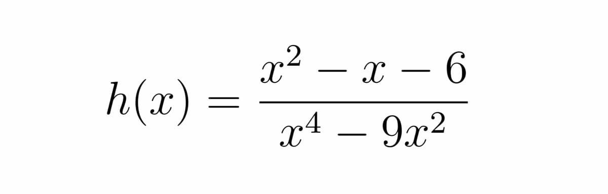 x² – x – 6
-9-
-
-
h(x)
24 — 9х2
-
