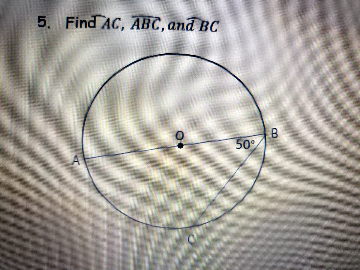 5. Find AC, ABC, and BC
50%
A.
