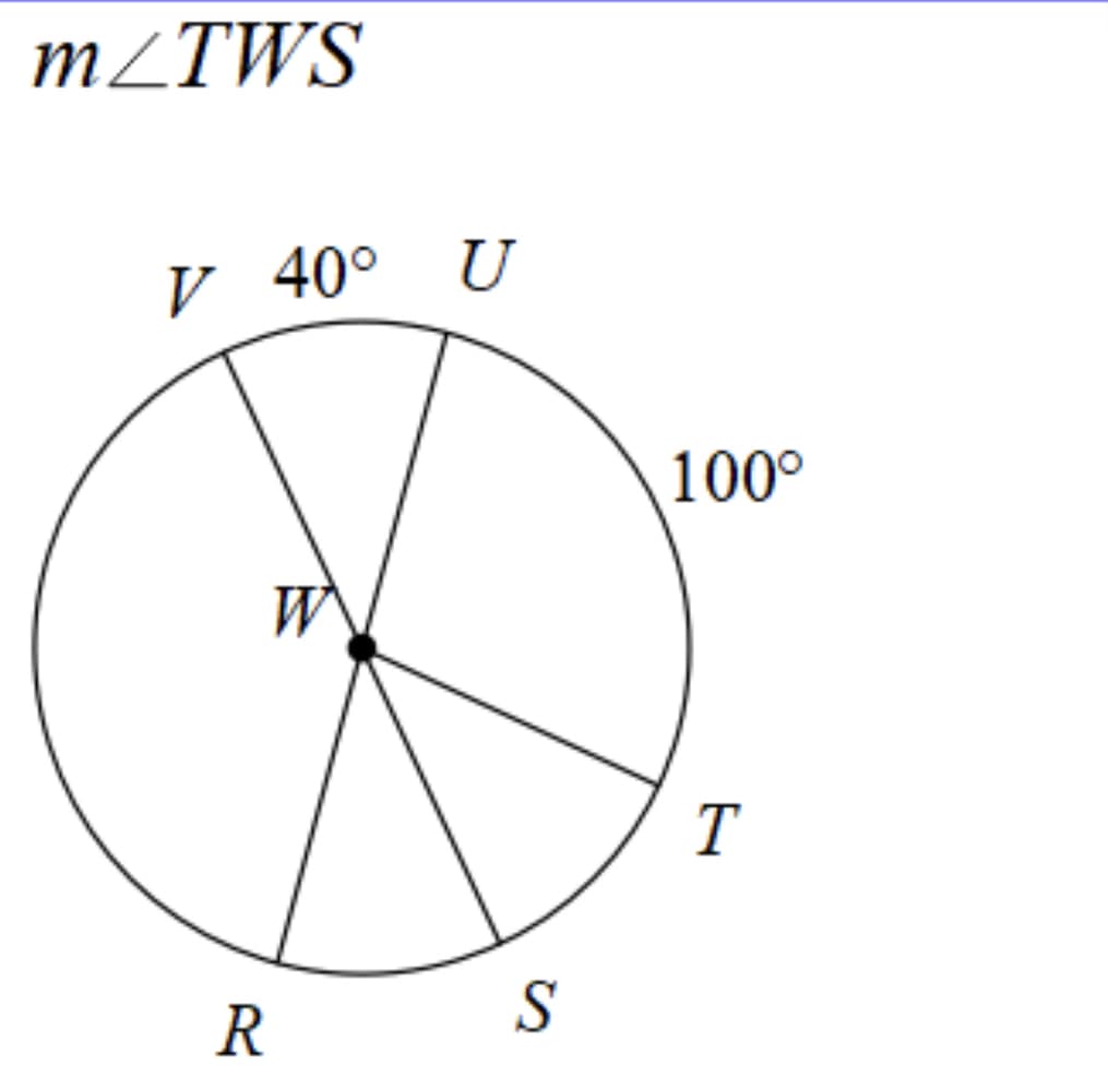 M²TWS
v 40° U
100°
W
T
S
